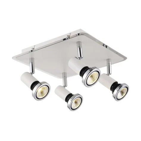 XZIBIT spot 4xGU10 5W LED incl. blanc/chromé