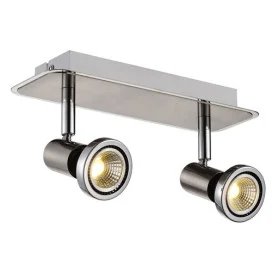 XZIBIT - 2x GU10 5W - acier - 2700K - 90mm x 250mm x 105mm - acier / chromé