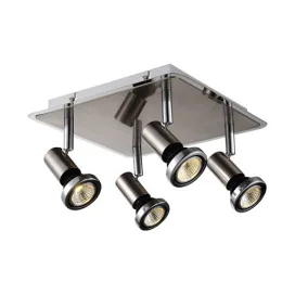 XZIBIT - 4x GU10 5W - acier - 2700K - 250mm x 250mm x 105mm - acier / chromé