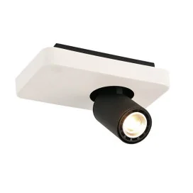 NYSIT - 1x GU10 4,5W - acier - 2800K - 200mm x 120mm x 120mm - noir/ blanc/ noir
