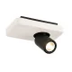 NYSIT - 1x GU10 4,5W - acier - 2800K - 200mm x 120mm x 120mm - noir/ blanc/ noir