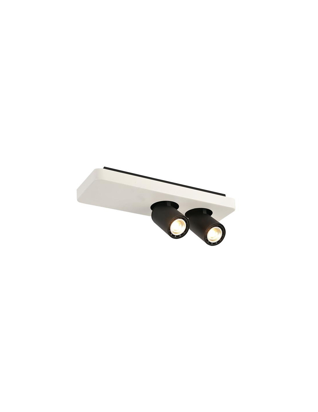 NYSIT - 2x GU10 4,5W - acier - 2800K - 350mm x 120mm x 120mm - noir/ blanc/ noir