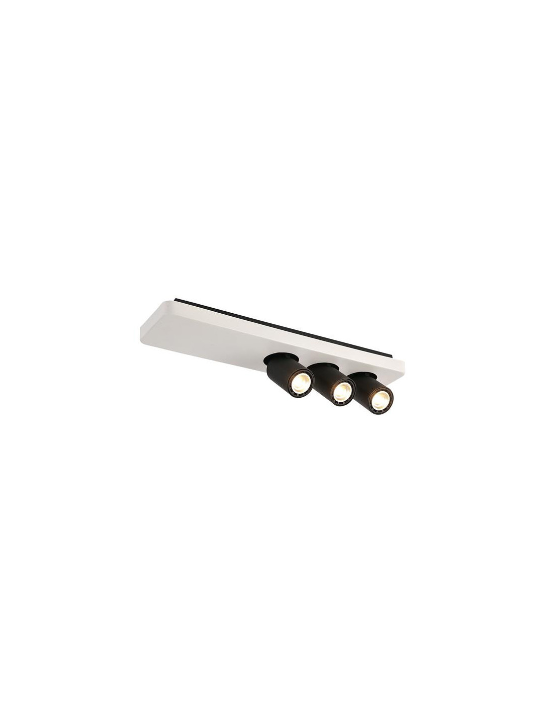NYSIT - 3x GU10 4,5W - acier - 2800K - 500mm x 120mm x 120mm - noir/ blanc/ noir