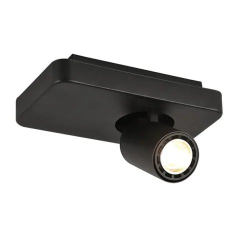 NYSIT - 1x GU10 4,5W - acier - 2800K - 200mm x 120mm x 120mm - noir/ noir/ noir