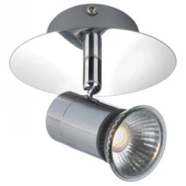 RIVERA 1x GU10 5W - acier - 2700K - IP44 - 115mm x 96mm - chromé