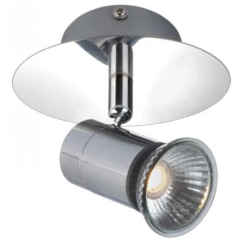RIVERA 1x GU10 5W - acier - 2700K - IP44 - 115mm x 96mm - chromé
