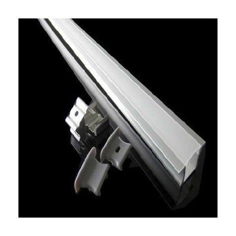 FENNA alu / plexi LED Strip profile à encastré - longueur 1m - strip 12mm - alu