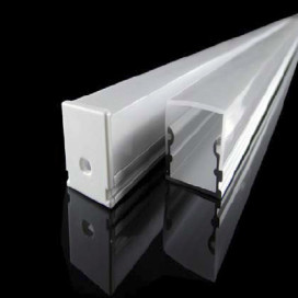 STYXX alu / plexi LED Strip profile - longueur 2m - strip 14mm - alu