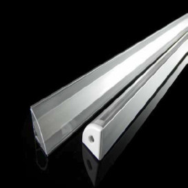CRONE alu / plexi LED Strip profile d'angle - longueur 3m - strip 10mm - alu