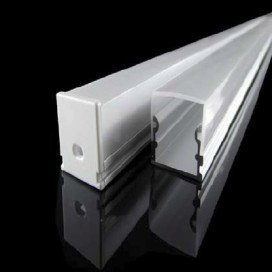 STYXX alu / plexi LED Strip profile - longueur 3m - strip 14mm - alu