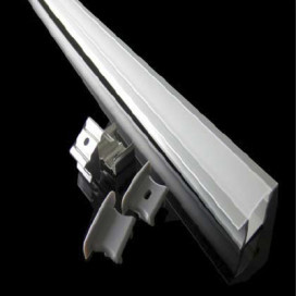 FENNA alu / plexi LED Strip profile à encastré - longueur 3m - strip 12mm - alu