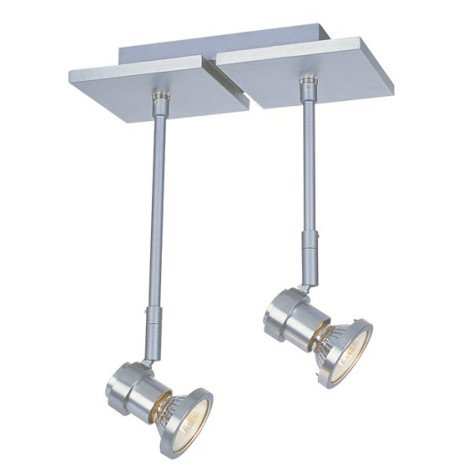 NUBIS + X-Base - 2x GU10 - alu - max 50W - 232mm x 240mm - IP20 - alu