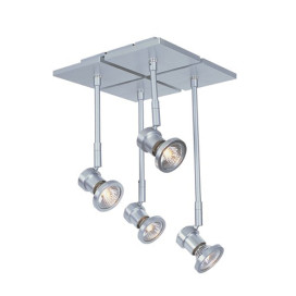 NUBIS + X-Base - 4x GU10 - alu - max 50W - 115mm x 190mm - IP20 - alu