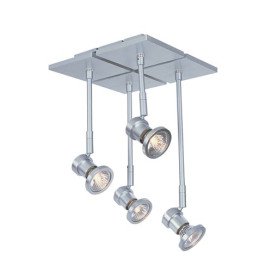 NUBIS + X-Base - 4x GU10 - alu - max 50W - 115mm x 190mm - IP20 - alu