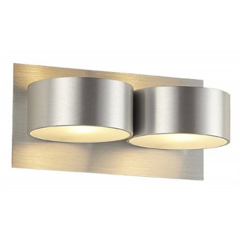 NIC-NAC - 2x G9 2,5W - alu / verre - 2700K - 160mm x 80mm x 105mm - alu brossé