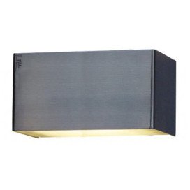 FLUO - 1x G9 2,6W - acier / verre - 2700K - 140mm x 80mm x 75mm - acier brossé