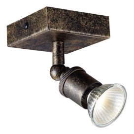 STUGA SQUARE - 1x 5W GU10 LED - acier - 80mm x 76mm - couleur rouille