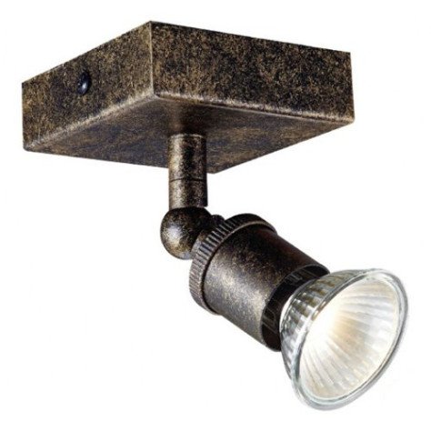 STUGA SQUARE - 1x 5W GU10 LED - acier - 80mm x 76mm - couleur rouille