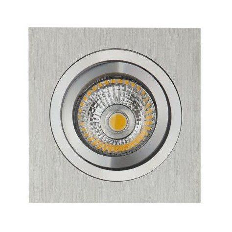 ZOOM I spot encastré - 1x 5W GU10 - alu - 95mm x 95mm x 90mm - alu brossé