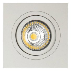 ZOOM I spot encastré - 1x 5W GU10 - alu - 95mm x 95mm x 90mm - blanc