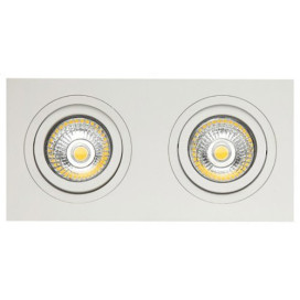 ZOOM I spot encastré - 2x 5W GU10 - alu - 190mm x 95mm x 90mm - blanc