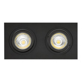 ZOOM I spot encastré - 2x 5W GU10 - alu - 190mm x 95mm x 90mm - noir
