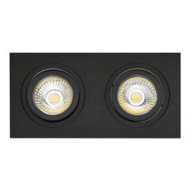 ZOOM I spot encastré - 2x 5W GU10 - alu - 190mm x 95mm x 90mm - noir