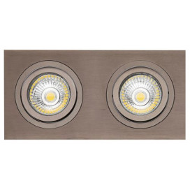 ZOOM I spot encastré - 2x 5W GU10 - alu - 190mm x 95mm x 90mm- bronze