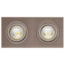 ZOOM I spot encastré - 2x 5W GU10 - alu - 190mm x 95mm x 90mm- bronze