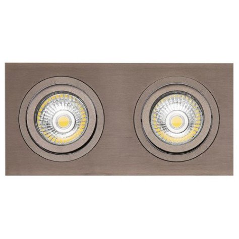 ZOOM I spot encastré - 2x 5W GU10 - alu - 190mm x 95mm x 90mm- bronze