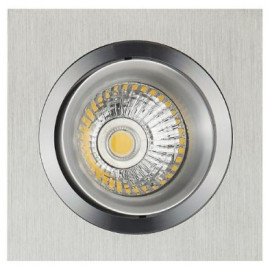 ZOOM II spot encastré - 1x 5W GU10 - alu - 95mm x 95mm x 90mm - alu brossé