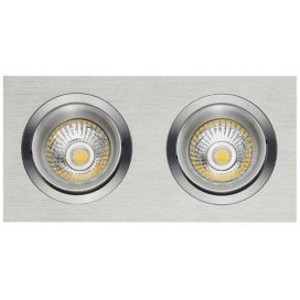 ZOOM II spot encastré - 2x 5W GU10 - alu - 190mm x 95mm x 90mm - alu brossé