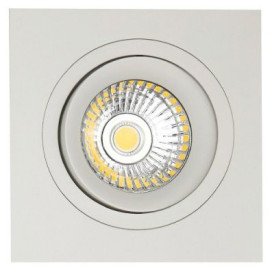 ZOOM II spot encastré - 1x 5W GU10 - alu - 95mm x 95mm x 90mm - blanc