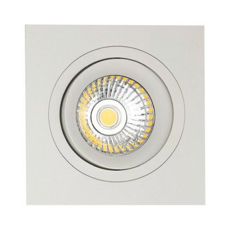 ZOOM II spot encastré - 1x 5W GU10 - alu - 95mm x 95mm x 90mm - blanc