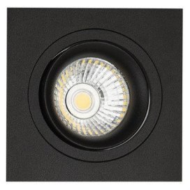 ZOOM II spot encastré - 1x 5W GU10 - alu - 95mm x 95mm x 90mm - noir