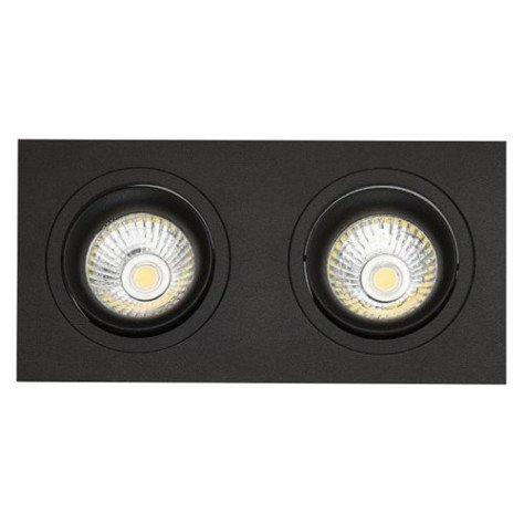 ZOOM II spot encastré - 2x 5W GU10 - alu - 190mm x 95mm x 90mm - noir