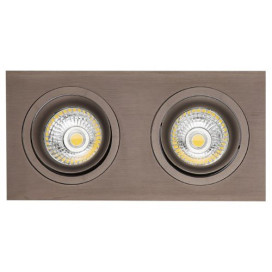 ZOOM II spot encastré - 2x 5W GU10 - alu- 190mm x 95mm x 90mm- bronze
