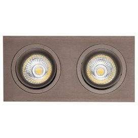 ZOOM II spot encastré - 2x 5W GU10 - alu- 190mm x 95mm x 90mm- bronze