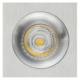 ZOOM III spot encastré - 1x 5W GU10 - alu - 95mm x 95mm x 90mm - alu brossé
