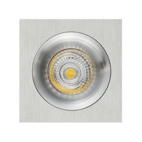 ZOOM III spot encastré - 1x 5W GU10 - alu - 95mm x 95mm x 90mm - alu brossé