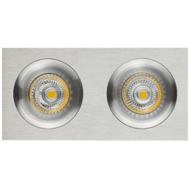 ZOOM III spot encastré - 2x 5W GU10 - alu - 190mm x 95mm x 90mm - alu brossé
