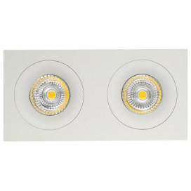 ZOOM III spot encastré - 2x 5W GU10 - alu - 190mm x 95mm x 90mm - blanc
