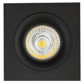 ZOOM III spot encastré - 1x 5W GU10 - alu - 95mm x 95mm x 90mm - noir