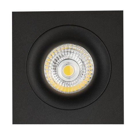 ZOOM III spot encastré - 1x 5W GU10 - alu - 95mm x 95mm x 90mm - noir