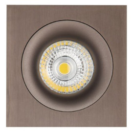 ZOOM III spot encastré - 1x 5W GU10 - alu - 95mm x 95mm x 90m m- bronze