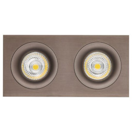 ZOOM III spot encastré - 2x 5W GU10 - alu - 190mm x 95mm x 90mm - bronze