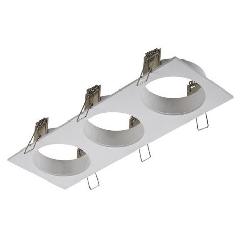 ZOOM BASE - base encastré 3 lampes - alu - 285mm x 95mm x 90mm - blanc