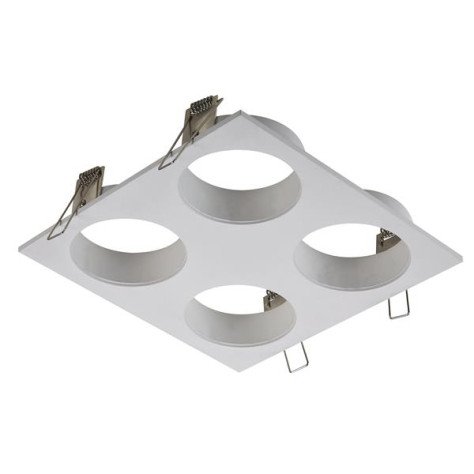 ZOOM BASE - base encastré 4 lampes - alu - 190mm x 190mm x 90mm - blanc