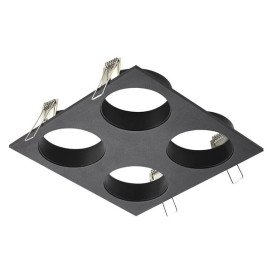 ZOOM BASE - base encastré 4 lampes - alu - 190mm x 190mm x 90mm - noir
