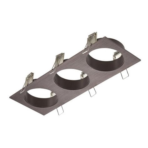 ZOOM BASE - base encastré 3 lampes - alu - 285mm x 95mm x 90mm - bronze